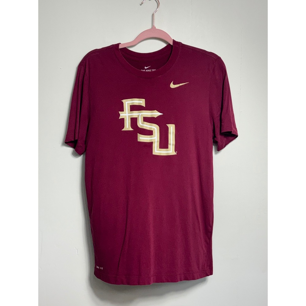 Nike FSU Florida State Seminoles Dri-FIT T-Shirt Men Medium Garnet Maroon Tee